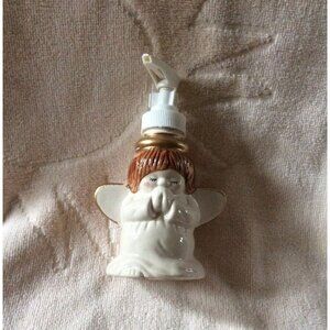 Hermitage Pottery Spongeware Angel Brown Hair Ceramic Soap Lotion Dispenser